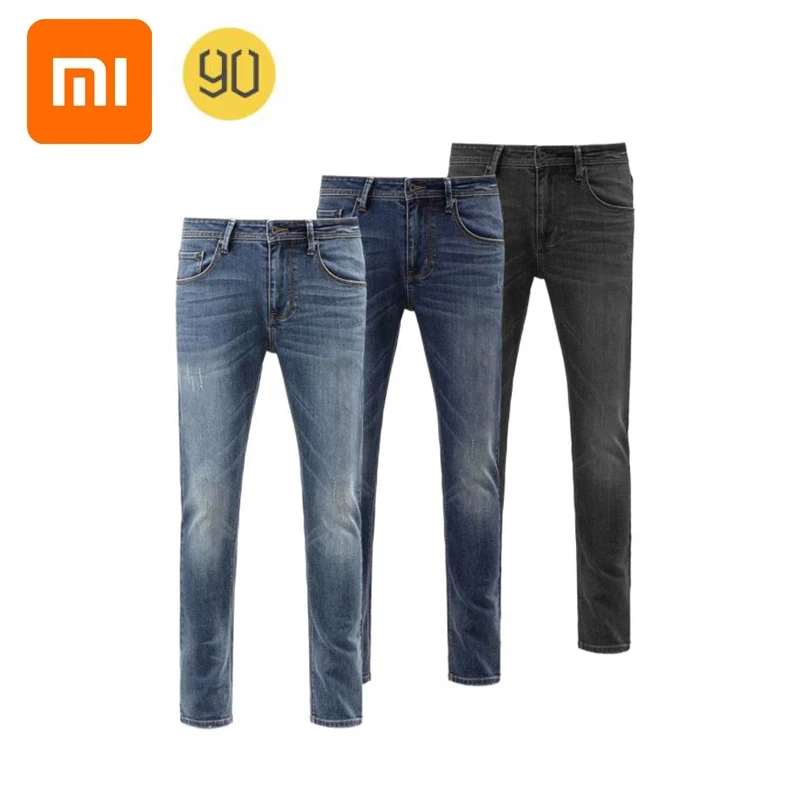 Xiaomi 90fen высокие эластичные удобные мягкие тонкие маленькие прямые джинсы Размер 29 36 Простые повседневные штаны|Смарт-гаджеты|   | АлиЭкспресс