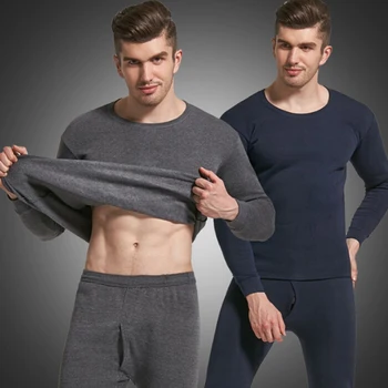 

Winter Men Long Johns Thick Thermal Underwear Sets Keep Warm For Russian Canada And European