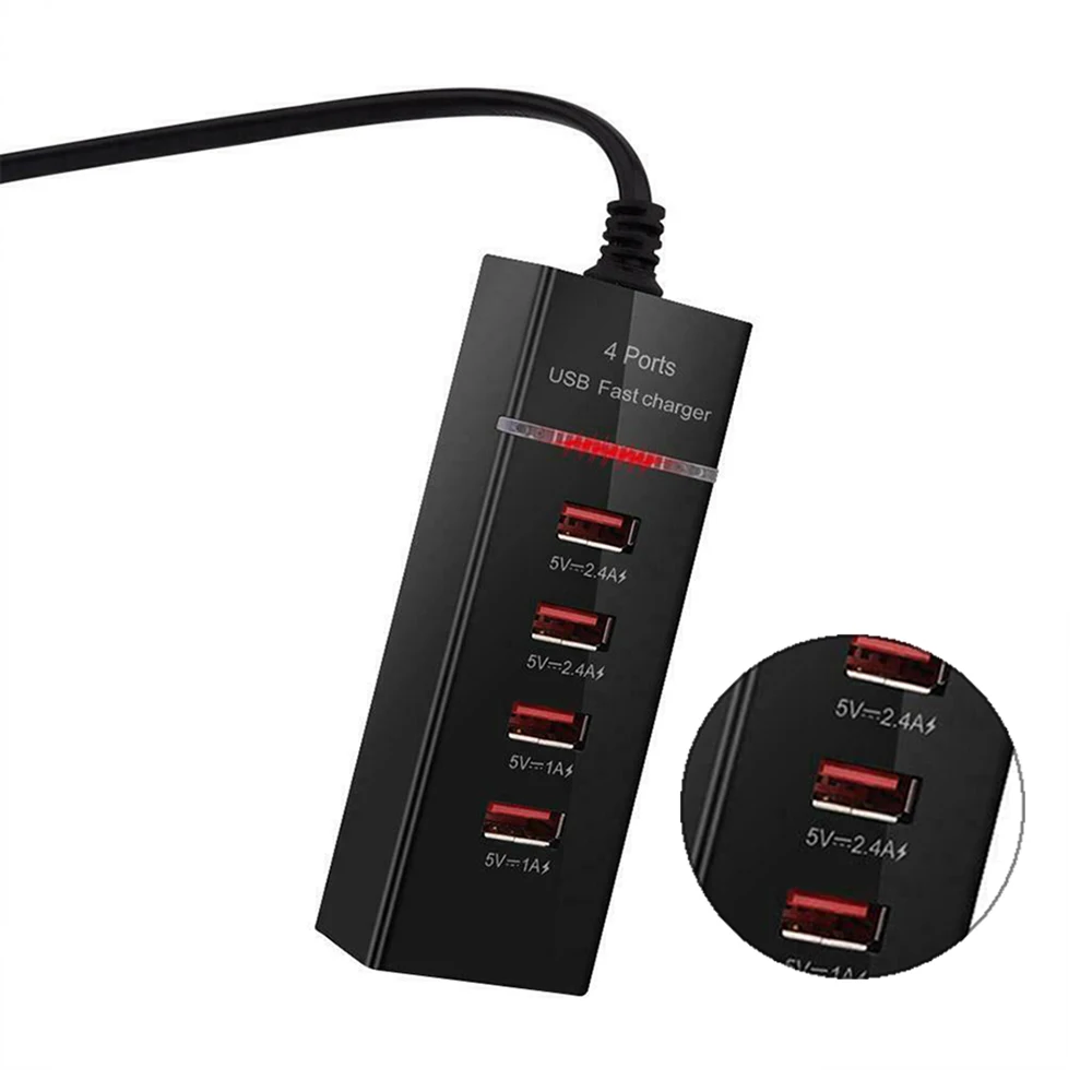 Универсальный ЕС США штекер 4 USB порт быстрое зарядное устройство для телефона Путешествия стены Мощность Быстрая Зарядка адаптер для iPhone для samsung мобильных телефонов