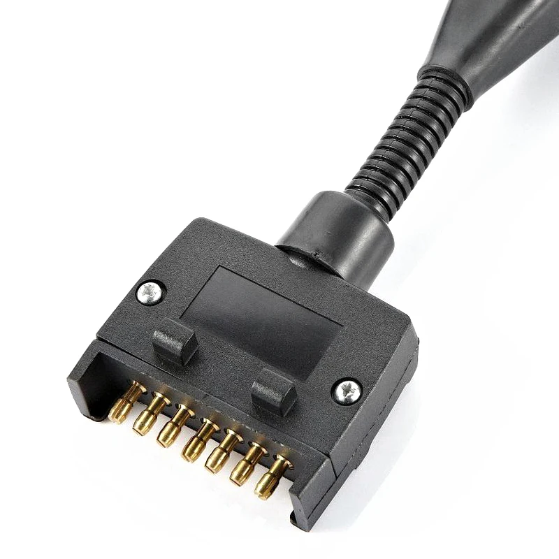 

1pc Black Car Trailer Adapter Waterproof Socket Adapters Durable Copper 12V Trailers Couplings For Trailer Vehicle