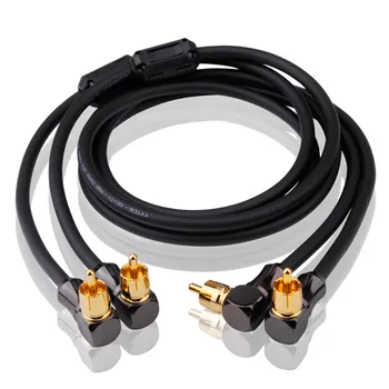 

RCA Cable 2 Angle RCA to 2 Angle RCA Male To Male Audio Cable For Speaker Subwoofer Amplifier For TV DVD OFC RCA Adapter Cable