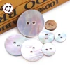 New 30pcs/lot Natural Shell Sewing Buttons Color Mother of Pearl MOP Round Shell 2 Hole Button garment Sewing Accessories DIY 2