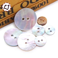 New 30pcs/lot Natural Shell Sewing Buttons Color Mother of Pearl MOP Round Shell 2 Hole Button garment Sewing Accessories DIY 2