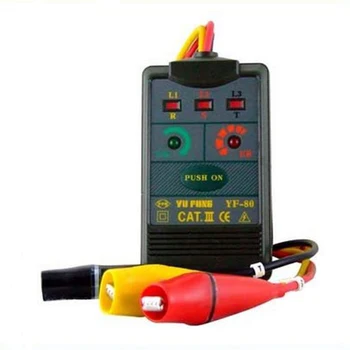 

TENMARS YF-80 Phase Rotation Tester Use For Phase Open-Circuit Detection by Indicator,Three Different Rating Are Proper Phase.