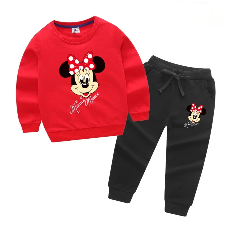 Conjunto de ropa deportiva para niños niñas, suéter de dibujos animados de Mickey Mouse, ropa bonita para primavera y otoño, 2021|set de ropa| - AliExpress