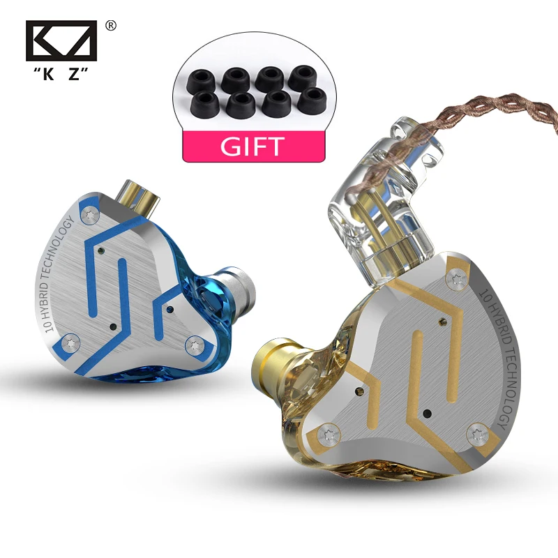 

KZ ZS10 Pro New 4BA+1DD In-Ear Earphone Hybrid Technology Detachable Noise Cancelling HiFi Earbuds