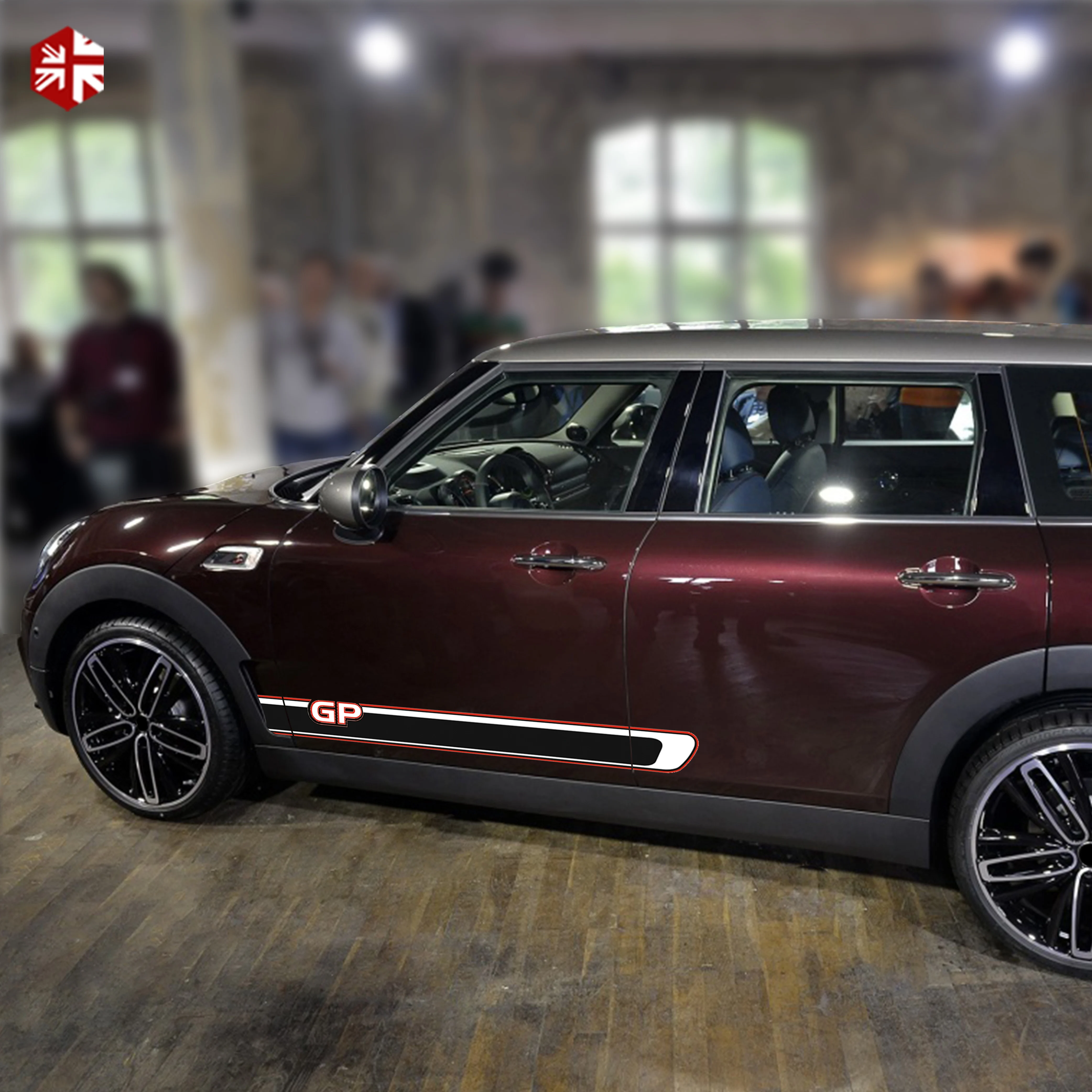 2 шт боковые полосы наклейки мини GP стиль тела наклейка для MINI Cooper S Clubman F54 внешние аксессуары