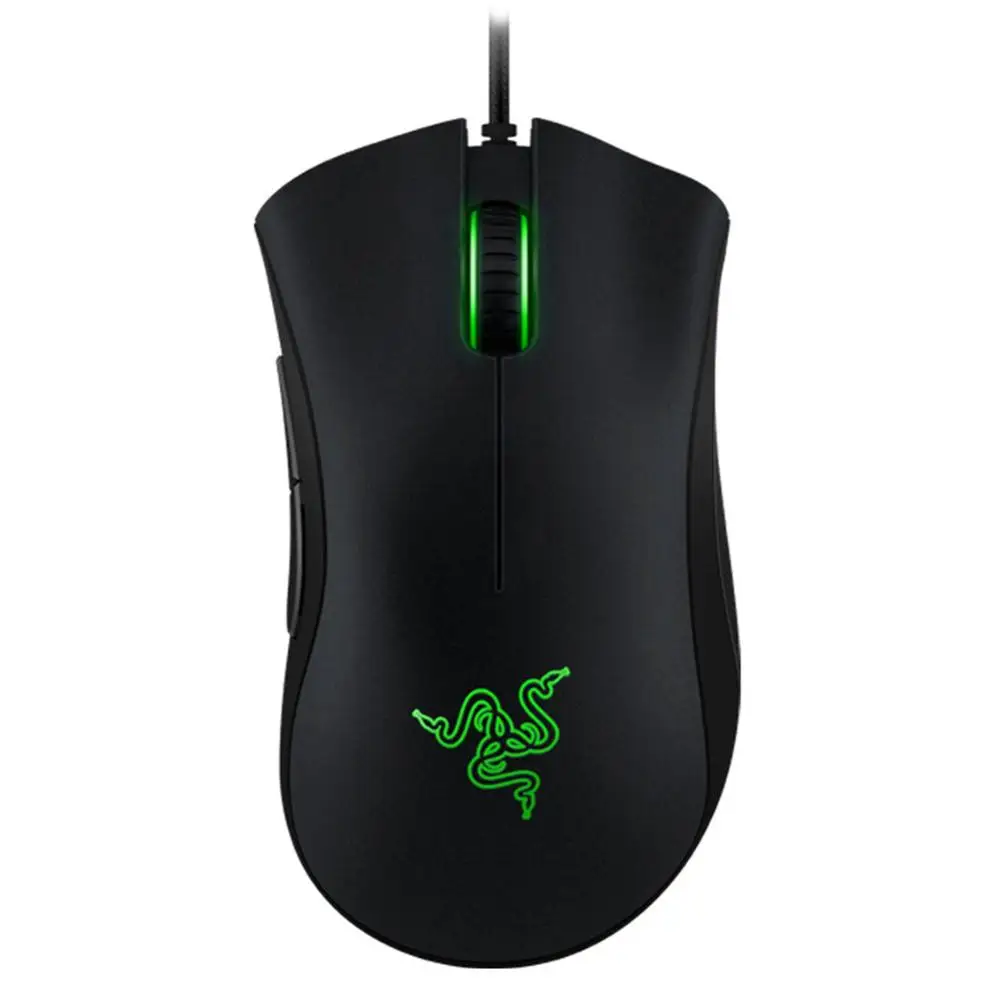 Черный Razer Deathadder Эфирная мышь профессиональная Проводная игровая мышь USB 2000 dpi освещение эргономичные оптические мыши для компьютера PC Новинка - Цвет: Черный