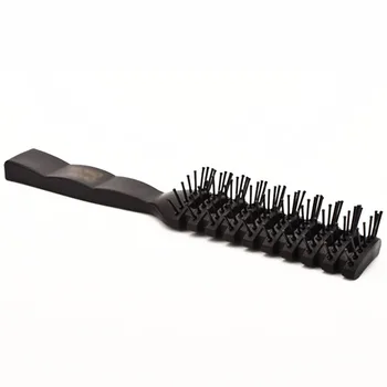

Black Massage Plastic Nine Rows Comb Flexible Pins Brush Anti-Static Hair Styling