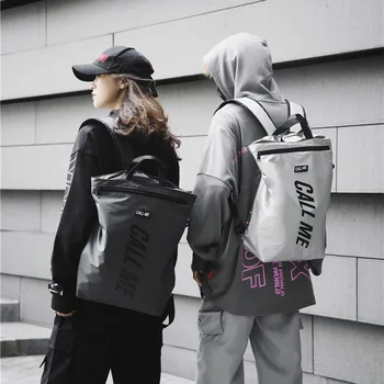 

Large Capacity Men Laptop Backpack Multifunction Unisex Weekend Travel Outdoor Camping Rucksack Hip Hop Street Couple Bag DF489