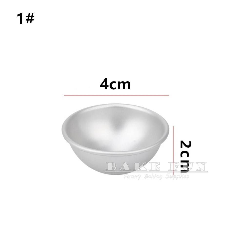 3D Soccer Ball Aluminum Baking Pan Half A Piece 8CM Football Cake Mold  Aluminum Round Cake Mold Small Pastry Bread Mold Jelly - AliExpress