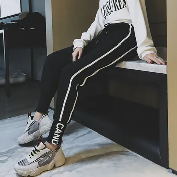 

Women Jogger Pants 2020 New Spring And Autumn Black Letter Female Ankle-Length Pants Student Teenager Girls Korean Style N55