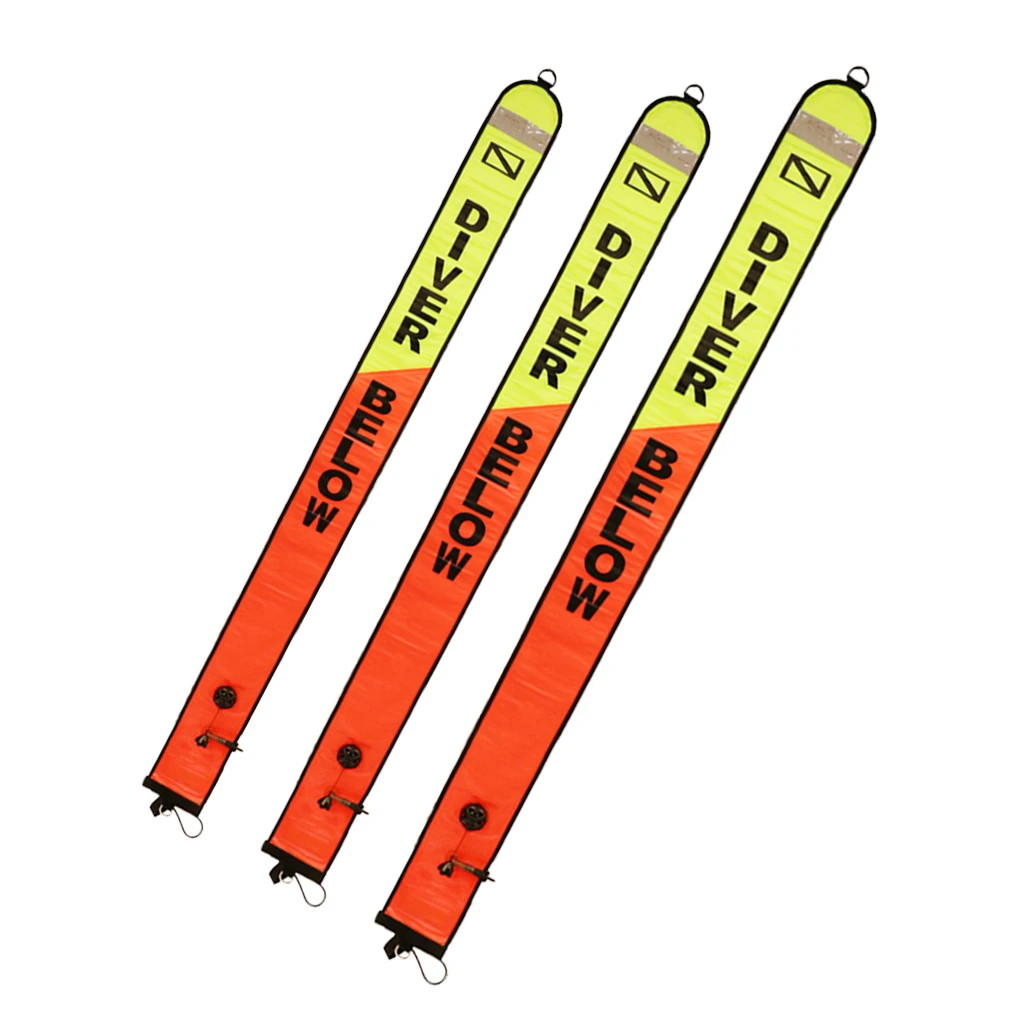 Scuba Dive Signal Tube SMB Marker Buoy Oral and Standard BC Hose Inflator for Surface Signalling