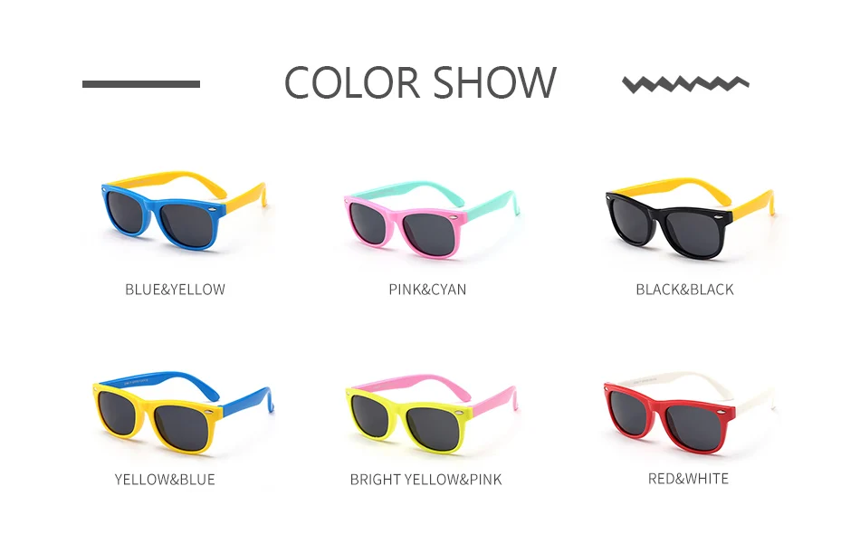 Милые Детские поляризованные солнцезащитные очки для мальчиков и девочек, солнцезащитные очки для детей, силиконовые защитные очки, подарочные очки, детские солнцезащитные очки для малышей