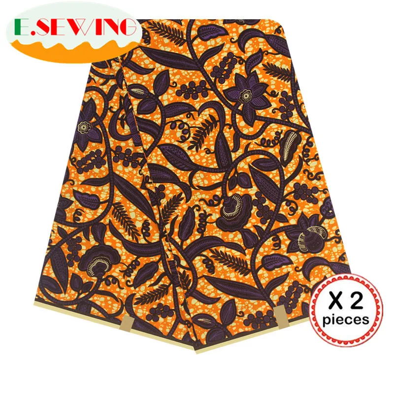 Африканская восковая ткань с принтом Анкара для шитья Анкара африканская ткань 12 ярдов нигерийская хлопковая ткань Гана для платья 81042
