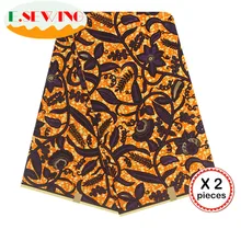 Африканская восковая ткань с принтом Анкара для шитья Анкара африканская ткань 12 ярдов нигерийская хлопковая ткань Гана для платья 81042