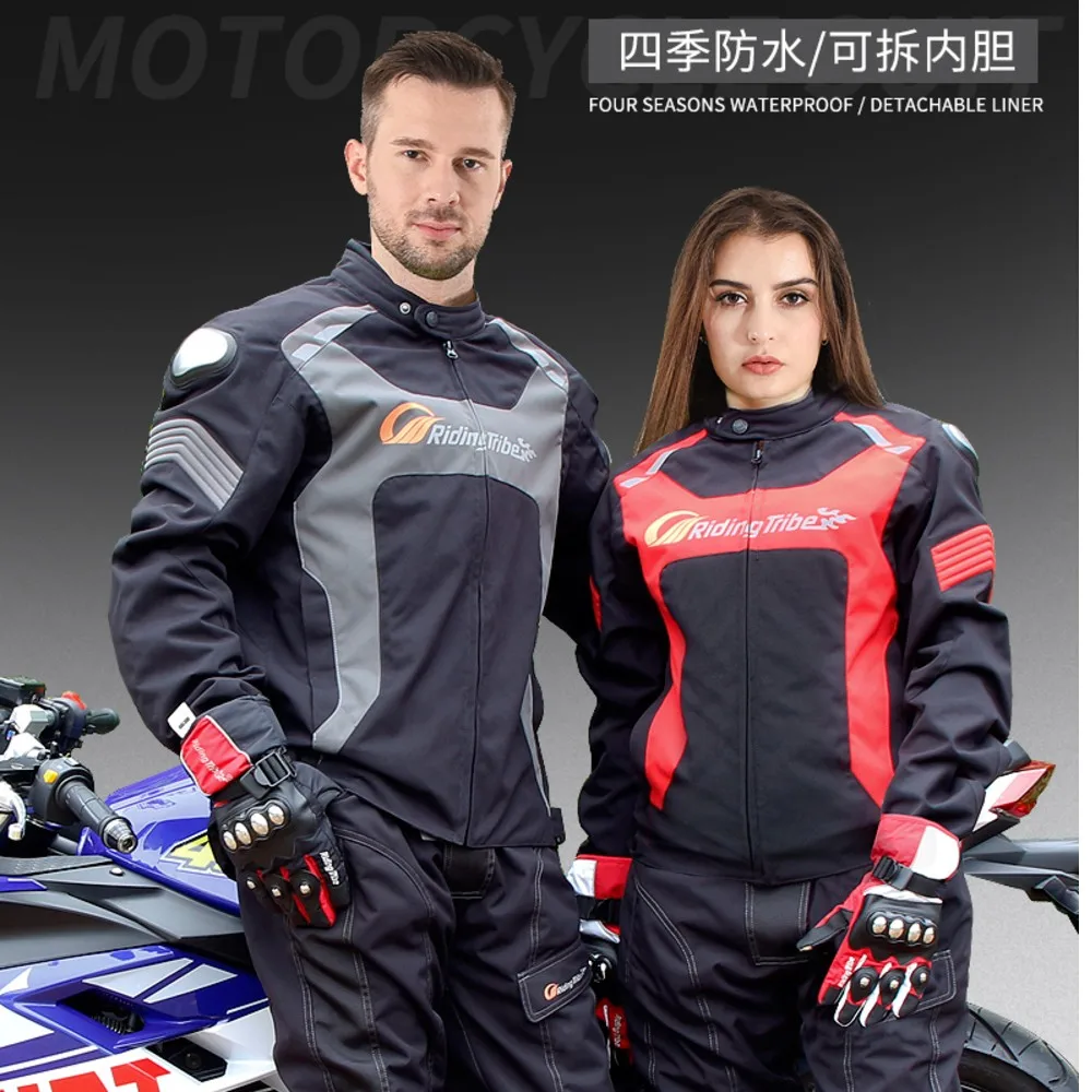 Chaqueta de motocicleta para hombre y mujer, equipo de protección