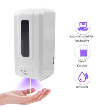 

ABS 1200ml Wall-Mount Automatic IR Sensor Soap Dispenser Touch-Free Lotion Pump Touchless Liquid Home For Kitchen Bathroom