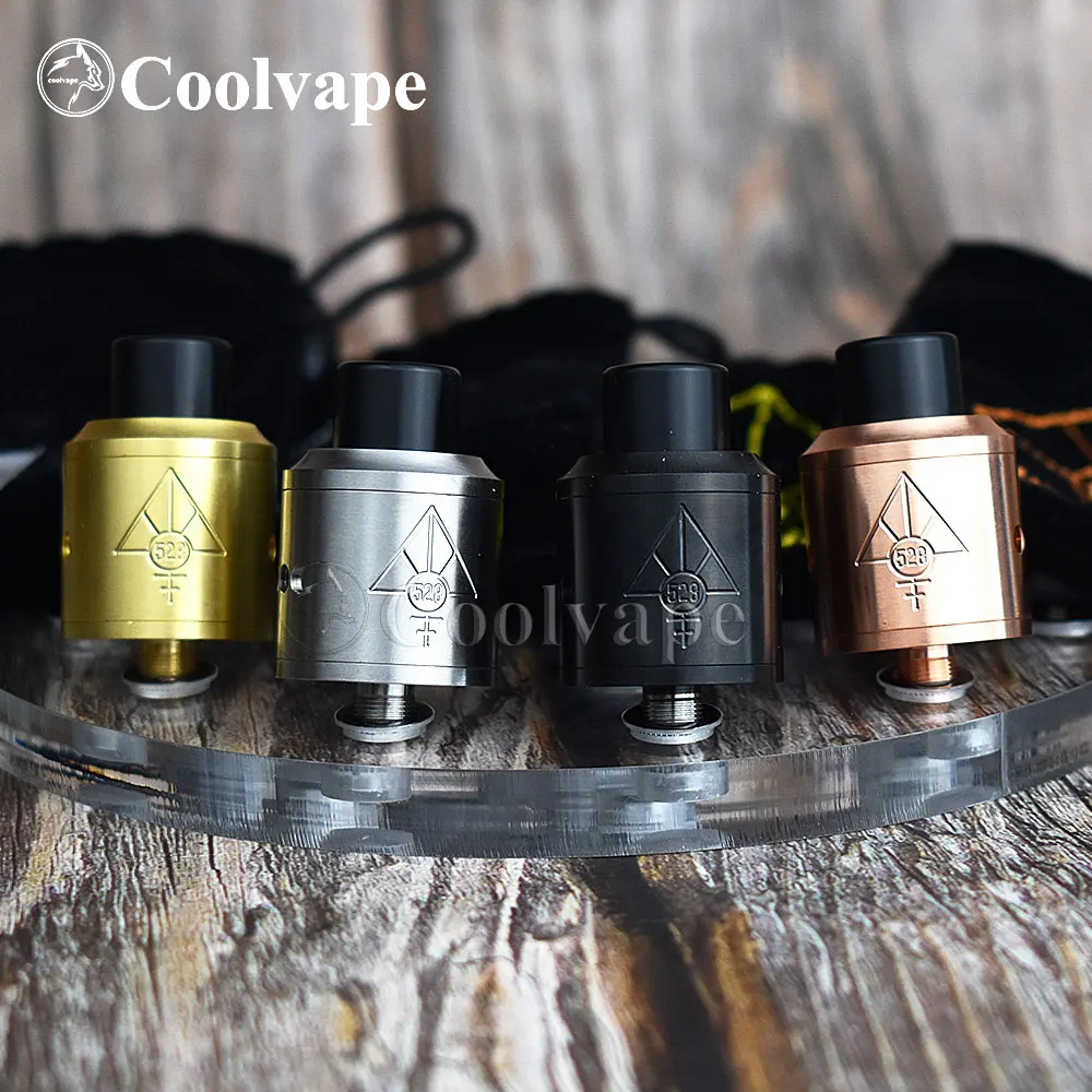 

coolvape 100% Original 528 Custom GOON RDA 24mm Gold-Plated Bridge Single/Dual Coil Vape Tank Vaporizer Rebuild Drip Atomizer