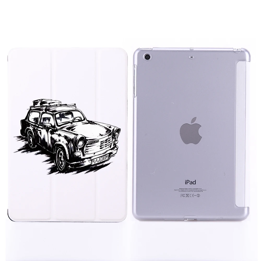 Car White Magnet Flip Cover For Apple IPad Mini 4 7.9