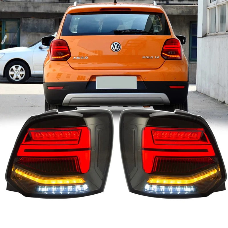 

Car Styling tail lights case for VW Polo tail lights 2011-2017 Polo taillight LED Tail Lamp polo taillights rear trunk lamp