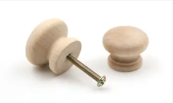 

20pcs/lot wood round Shape Knobs Cupboard Pulls Drawer Knobs Kitchen Cabinet Handles Furniture Handle Hardware