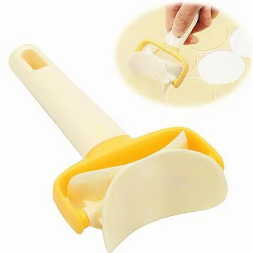 3PCS Plastic Icing Spatula Round Cookie Cutter Rolling Biscuit Cutting Pastry Blade Circle Dough Cutter Dumpling Mold Maker
