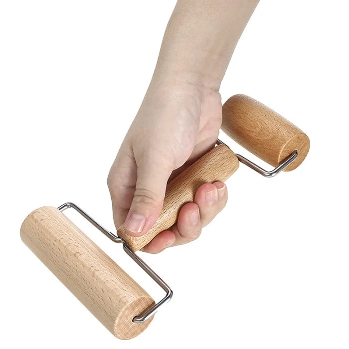 Pastry Wooden Rolling Pin Pizza Dough Roller Home Kitchen Pie Bread Baking Tool JS23