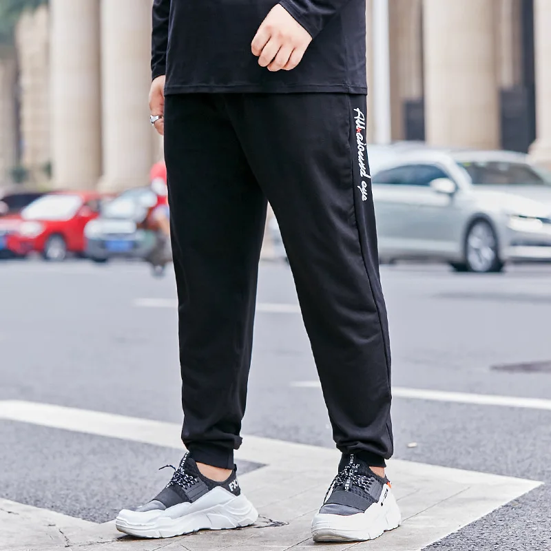 

Stylish Loose Wear Printed Letter Casual Pants Men's New Style Elastic Waist Beam Leg Sweatpants Men's Casual Pants