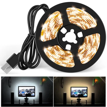 

SMD2835 LED Strip Light DC 5V USB Powered TV Desktop Screen BackLight Diode Tape Led Strip Light Home Decoration Lamp 1/2/3/4/5m