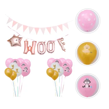 

1 Set WOOF Letter Balloon Combination Set Pet Dog Birthday Party Theme Balloon