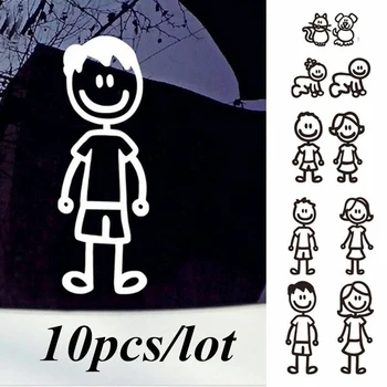 

Hot Sale Family Member Car Sticker DIY Car Decal Vinyl Art Decal For Car Removable Sticker Cutely Cartoon Stickers Films