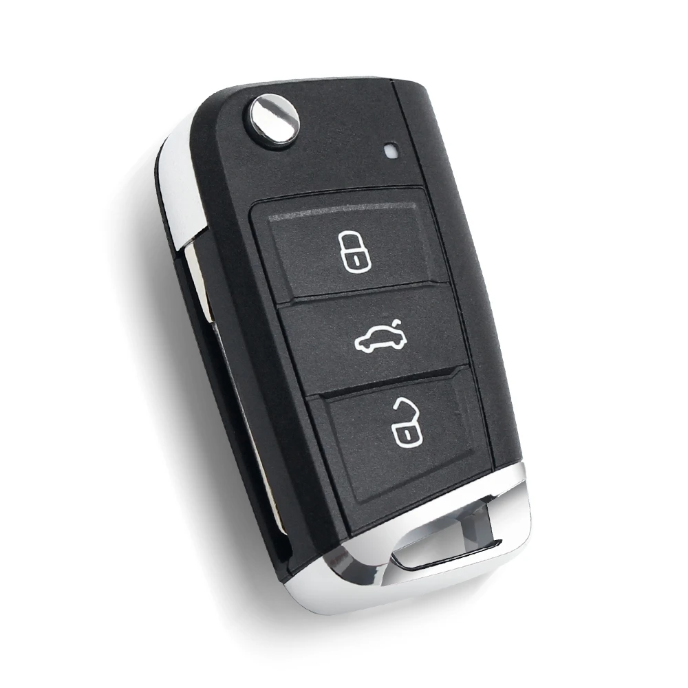 KEYYOU Складной флип чехол для дистанционного ключа автомобиля чехол Fob для VW Golf 7 GTI MK7 Skoda Octavia kodiak A7 сиденье автомобиля Стайлинг чехол