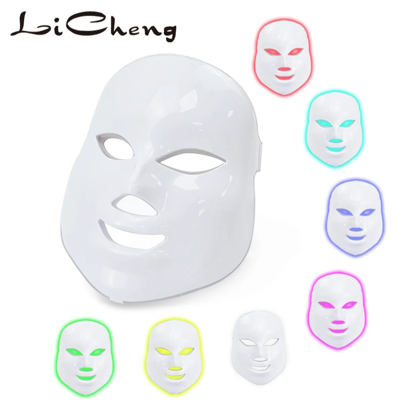 

LiCheng LED Facial Mask Beauty Photon Therapy 7 colors Light Skin Care Rejuvenation Wrinkle Acne Removal Face Beauty Spa