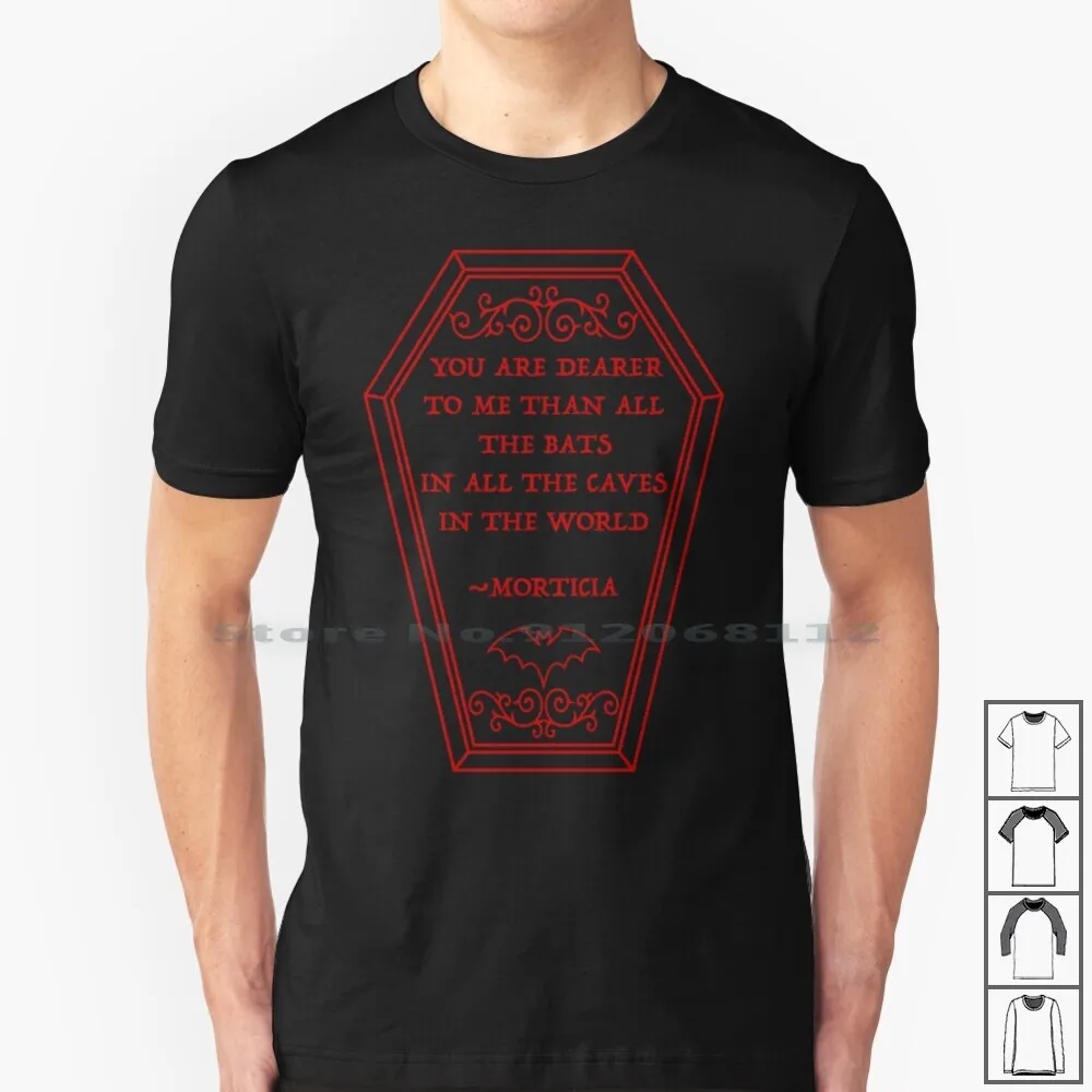 Morticia Addams T Shirt 100% Cotone Morticia Addams Bat Pipistrelli Citazione Morticia Citazione Tv Bara Gothic Addams Morticia Gothic