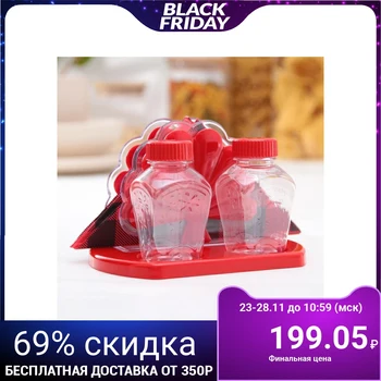 

Spice set with napkin holder "Firebird", 40 ml, red