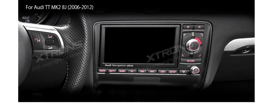 Discount 7" Android 9.0 Pie OS Car DVD Multimedia GPS Radio for Audi TT MK2 (8J) 2006-2014 with 4GB RAM 64GB ROM & 2K Video Support 4