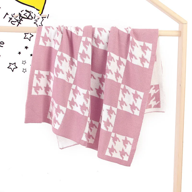 100*80CM Baby Blankets Knitted Newborn Swaddle Wrap Blanket Sleep Sack For Stroller Bedding Covers Infantil Bebes Quilts