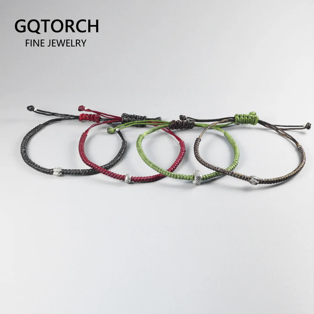 Плетеный браслет ручной работы Женский этнический регулируемый серебряные