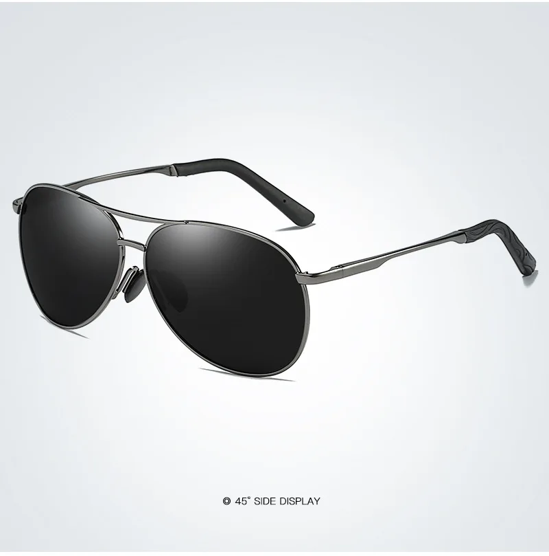 Модные мужские солнцезащитные очки пилота, поляризованные линзы, фирменный дизайн для вождения, уличная оправа из сплава, мужские солнцезащитные очки Oculos De Sol UV400 8013 - Цвет линз: 8013 C2