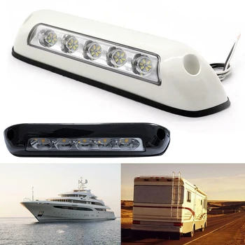 

12V 5 LED RV Awning Porch Light IP67 Waterproof LED Camper Light for Marine Caravan Camper Trailer Boat Exterior Camp Lamp White