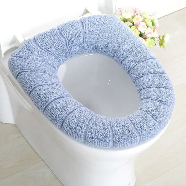 2 Styles Toilet Seat Cover Warm Soft Washable Mat Home Decor Closestool Mat Seat Case Toilet Lid Cover Bathroom Accessories