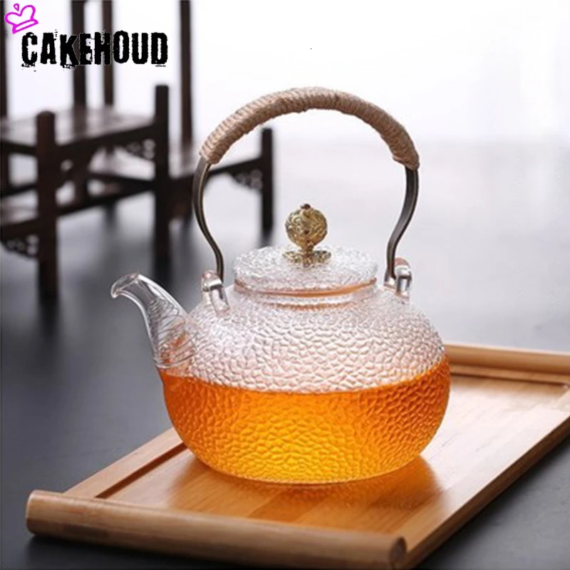 CAKEHOUD высококачественный термостойкий стеклянный чайный набор Китай пуэр чай кунг-фу чайник с ручкой удобный офис отопление чайник