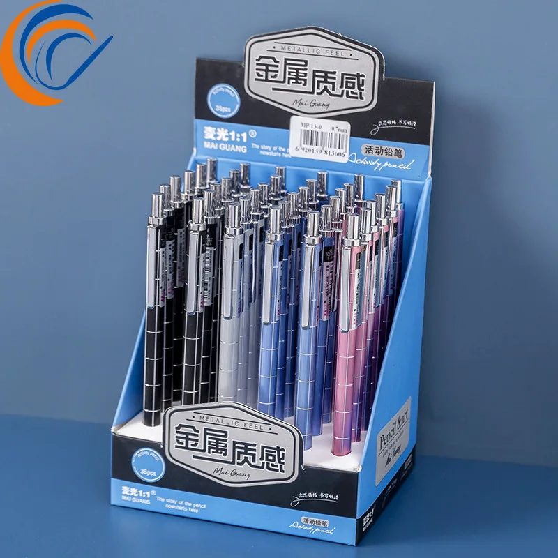

Primary School Student's Automatic Pencil Metal 36pcs Per Box Writing Constant Mechanical Pen Wholesale