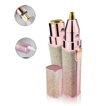 

Lipstick Lady Electric Shaver Usb Charging 2 In 1 Epilator Eyebrow Trimming Device Electric Eyebrow Trimmer