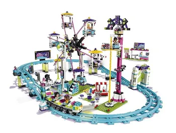 

01008 1024pcs Compatible Lepining Blocks Friends Amusement Park Roller Coaster Figure Model Building Toys Children