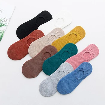 

1 Pair Women Summer Invisible Short Socks Non-slip Silicone Boat Socks Low Cut Ankle Socks Slipper Socks for Women Ladies Girls