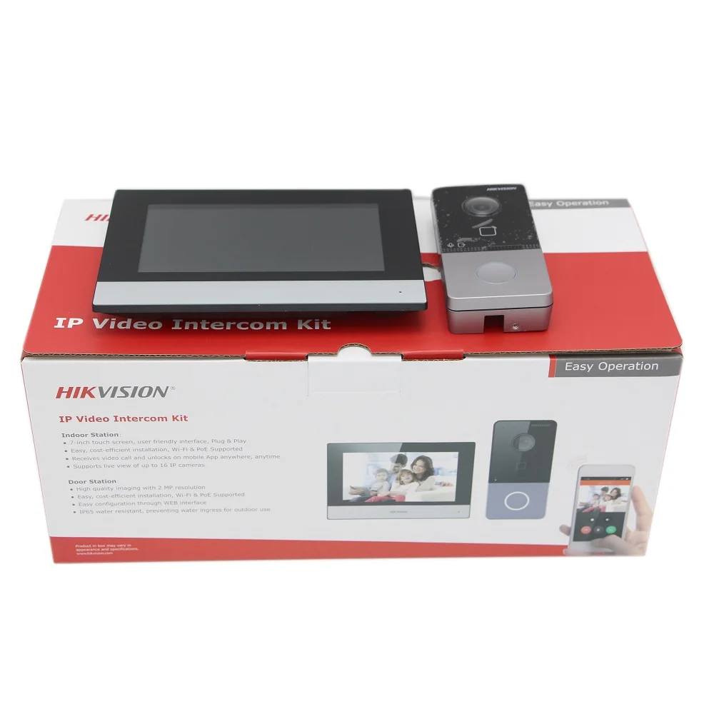 Комплект видеодомофона Hikvision IP DS-KIS603-P(B) DS-KV6113-WPE1 + DS-KH6320-WTE1 POE дверной звонок