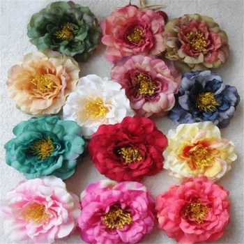 

24Pcs Fake Peony Flower Head Dia.3.74" 13 Colors Simulation Round Peonies for Wedding Christmas Party Home Showcase Decorative