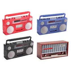 Magnétophone enregistreur phonographe réaliste, lecteur de Cassette pour décor de maison de poupée 1:12, meubles de jouets de jeu 